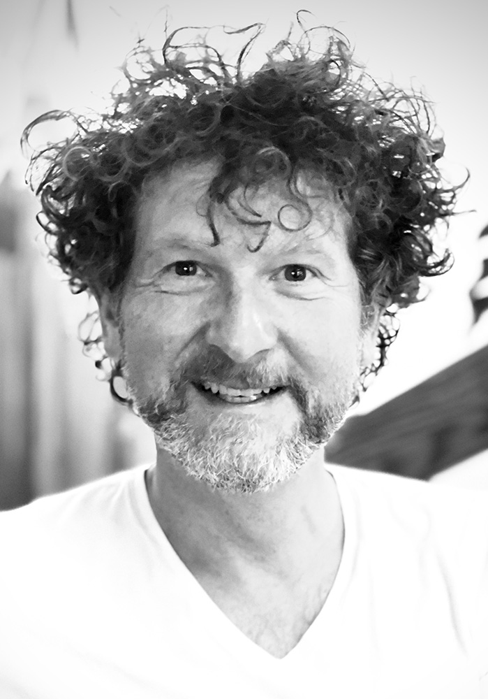 Ephie Risho — black-and-white portrait, 2023